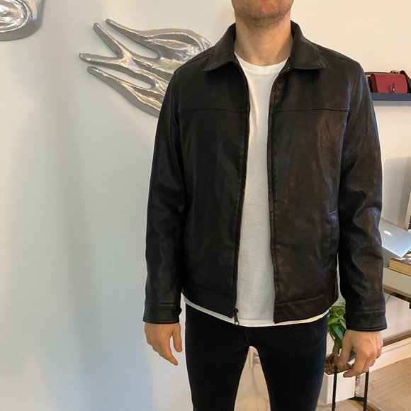 Leather w/ Quilted Lining Jacket - Picture 3 of 8